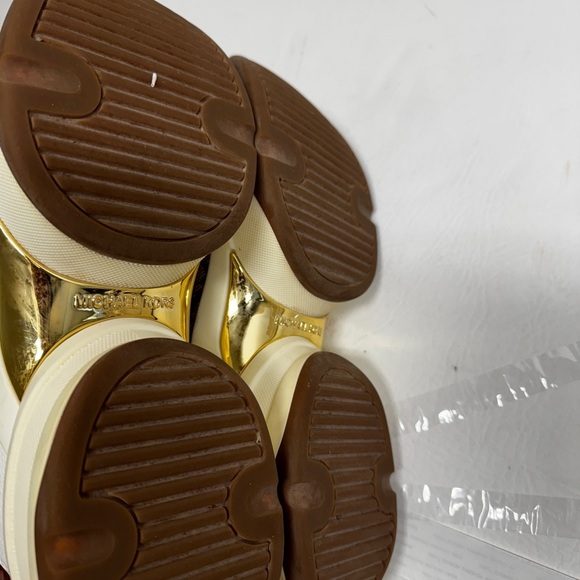 Michael Kors women Olympia platform Brown and White Sneakers size 11 - Picture 8 of 11